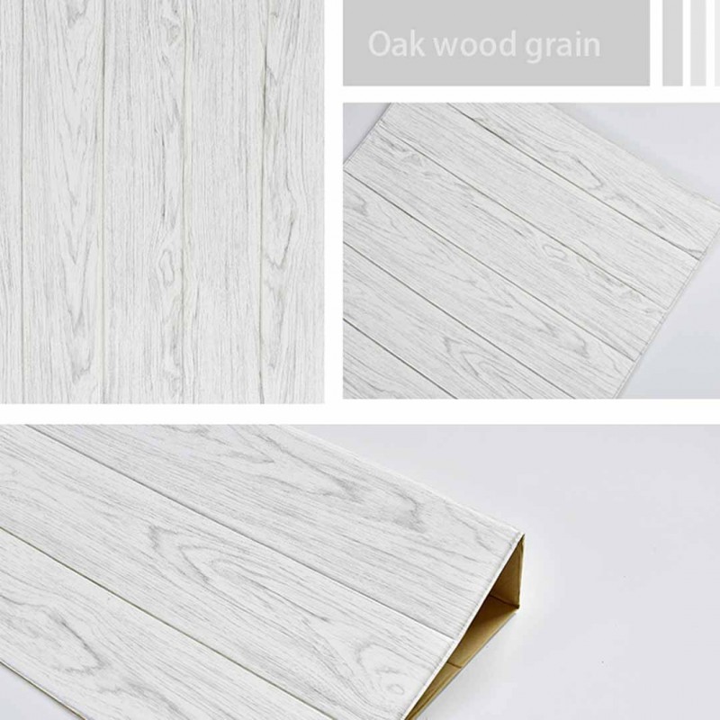 3D Self Adhesive Wall Stickers Wood Grain Oak Pack Of 50