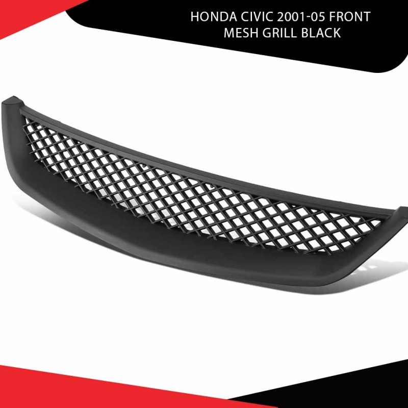 Honda Civic 2001-05 Front Mesh Grill Black