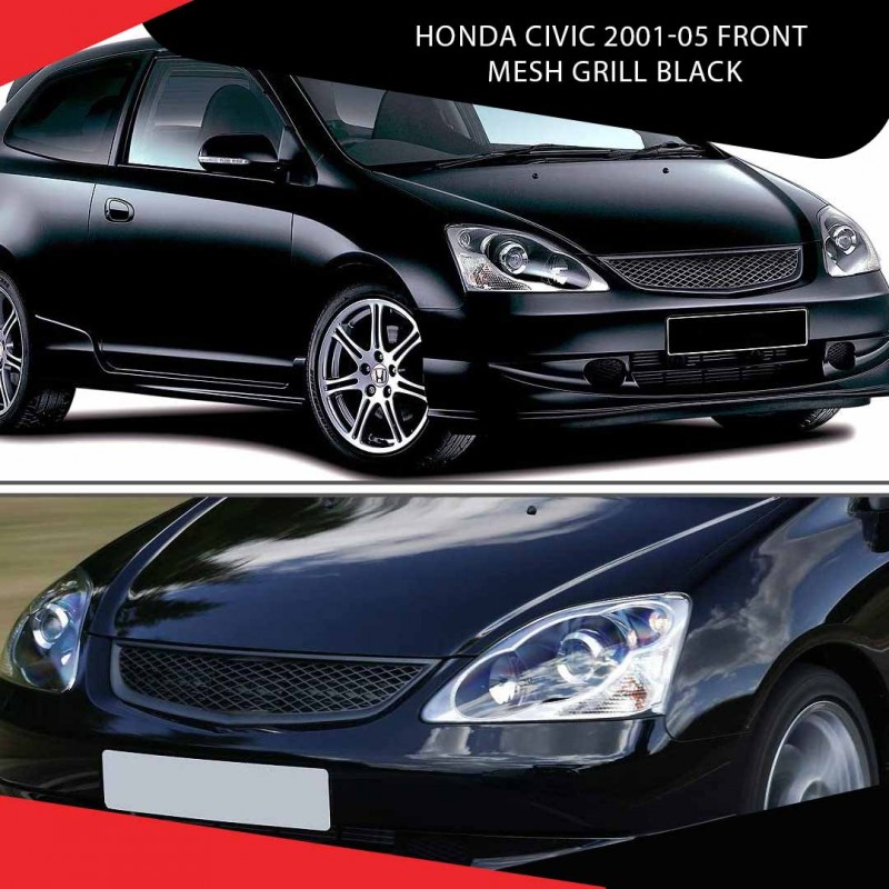 Honda Civic 2001-05 Front Mesh Grill Black