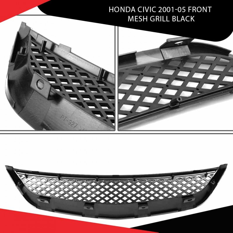 Honda Civic 2001-05 Front Mesh Grill Black
