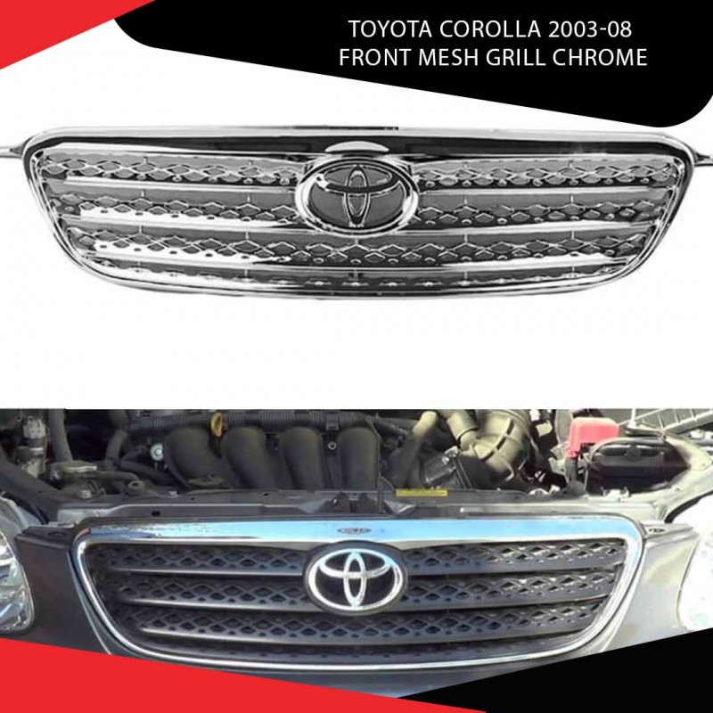 Toyota Corolla 2003-08 Front Mesh Grill Chrome