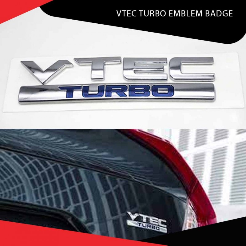 Vtec Turbo Emblem Badge