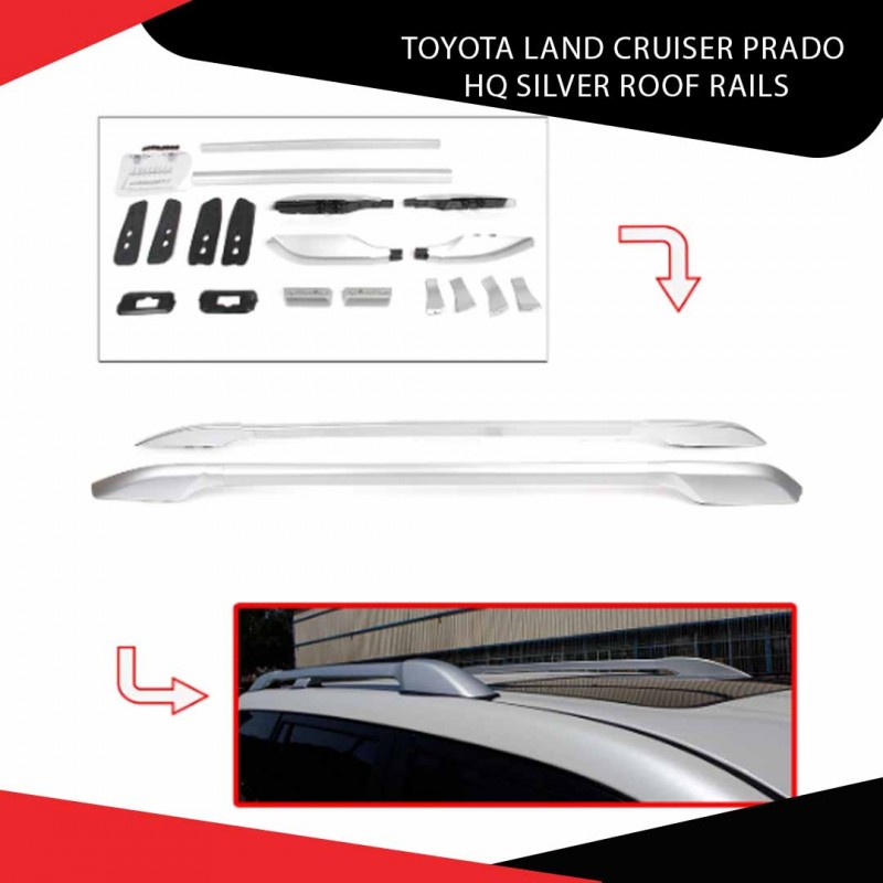 Toyota Land Cruiser Prado Hq Silver Roof Rails