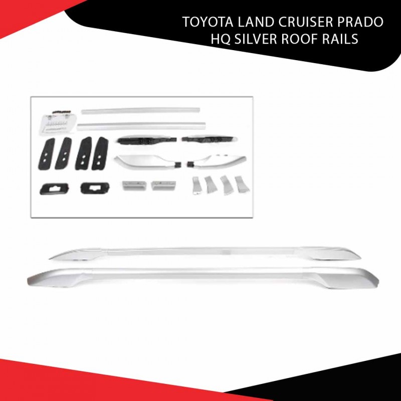 Toyota Land Cruiser Prado Hq Silver Roof Rails