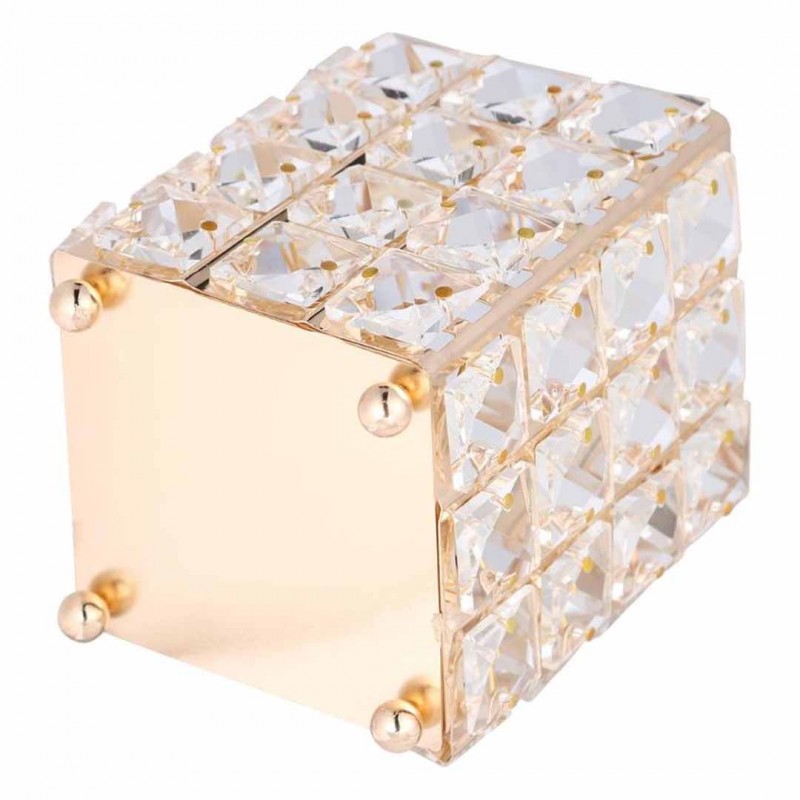 Elegant Metal Crystal Makeup Brush Holder