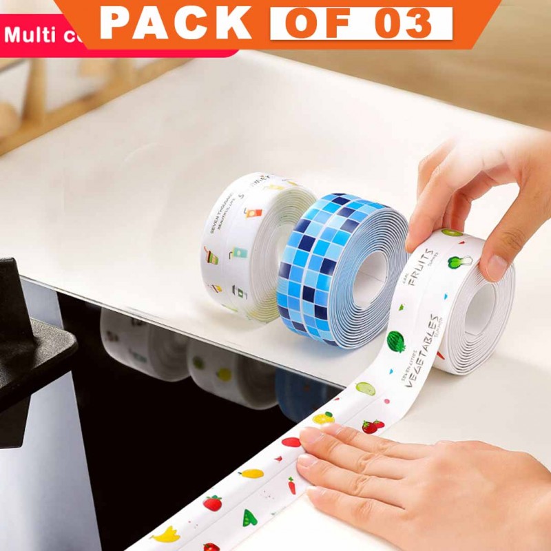 Kitchen Sink Seam Stickers Self Adhesive Adhesive Tape Pack of 03