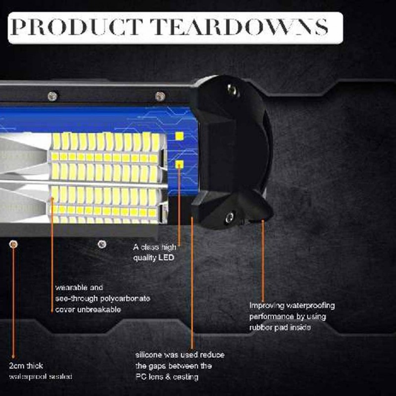 LED Light Bar Combo Waterproof Spot Lights 405W