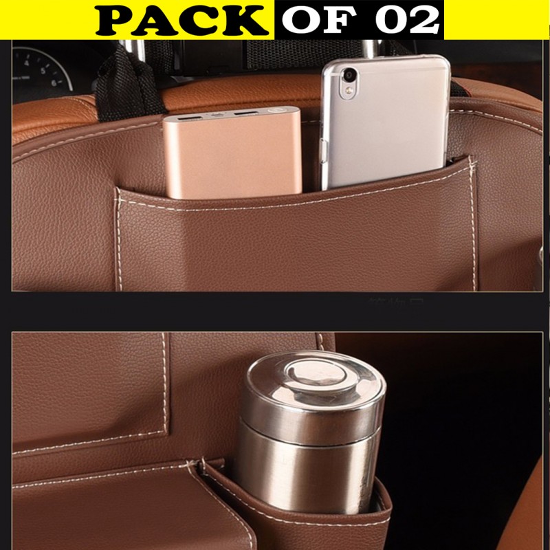 Leather Back Seat Organizer (Buy 01 & Get 01 Free)