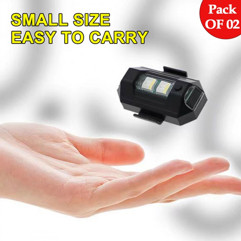 Multicolor Universal Flight Light For Bike (Pack Of 02)