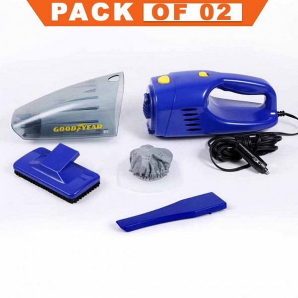 Goodyear Car Vacuum Cleaner Tool Super Power & Tools Plastic Handle Dirt Dust Clean Brush Car Pack Of 02