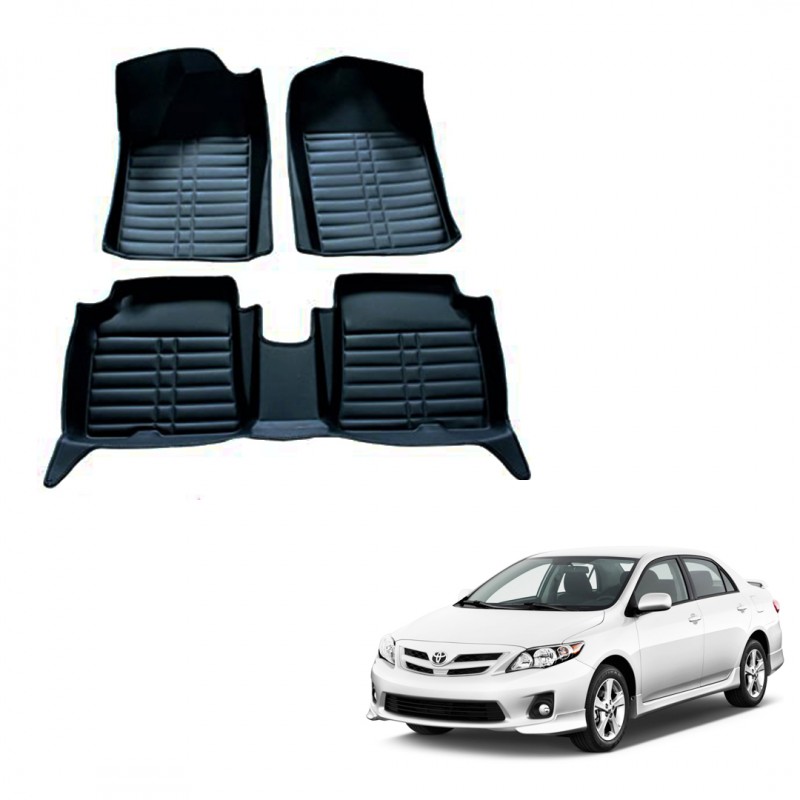 Car 5d Floor Mats (Toyota Corolla 2009-2013 Black Color)