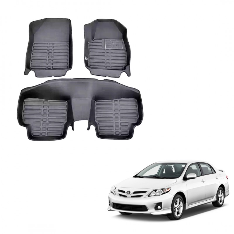 Car 5d Floor Mats (Toyota Corolla 2009-2013 Black Color)