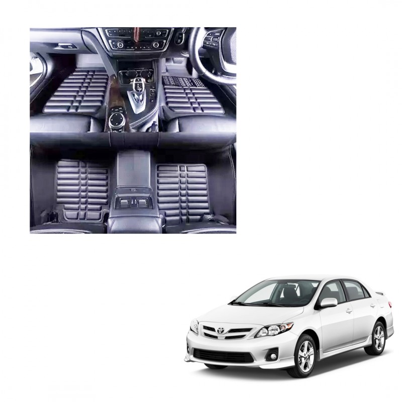 Car 5d Floor Mats (Toyota Corolla 2009-2013 Black Color)