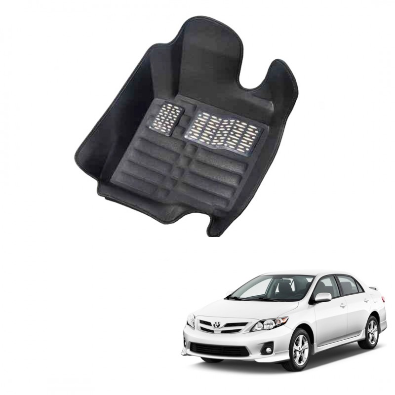 Car 5d Floor Mats (Toyota Corolla 2009-2013 Black Color)