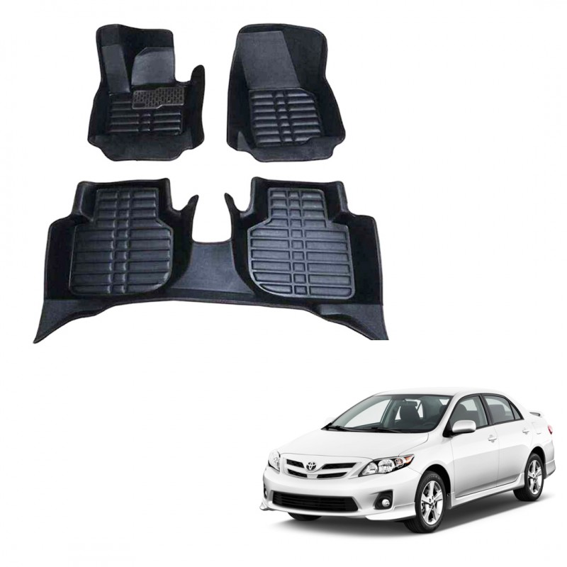 Car 5d Floor Mats (Toyota Corolla 2009-2013 Black Color)