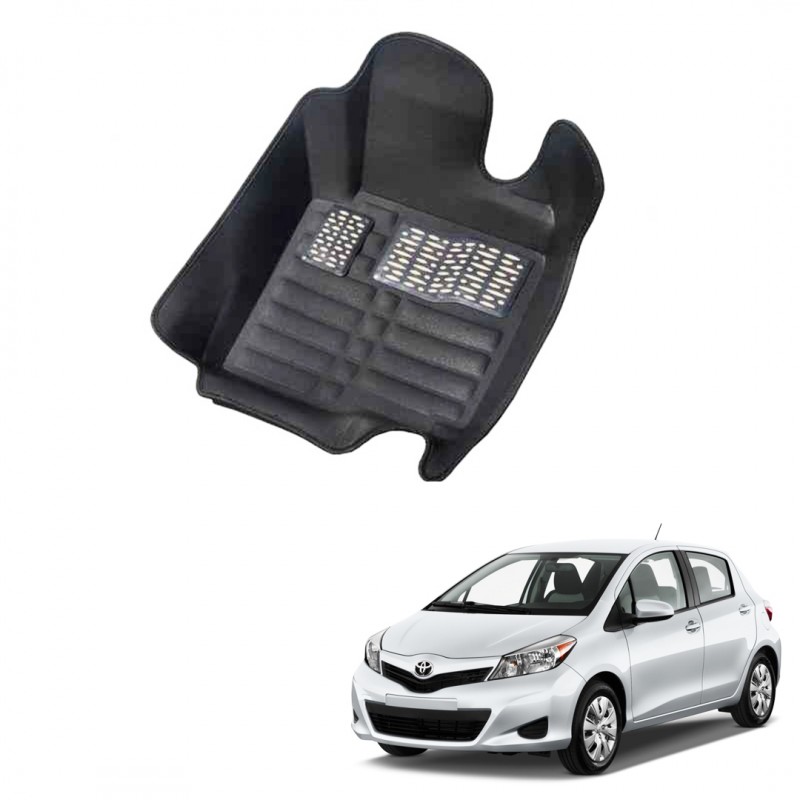 Car 5d Floor Mats (VITZ 2012-15 BLACK)