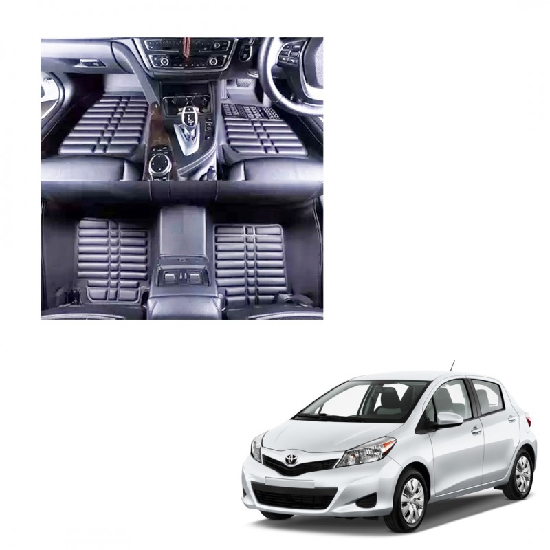 Car 5d Floor Mats (VITZ 2012-15 BLACK)