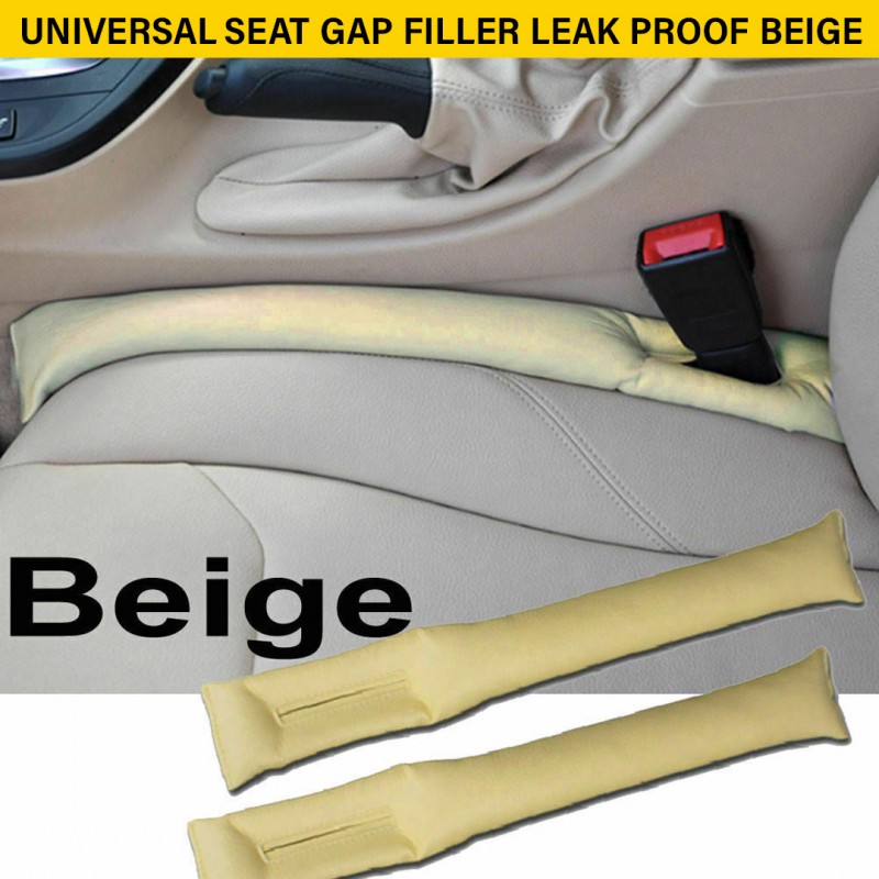 Universal Car Seat Gap Filler Leakproof Beige Color