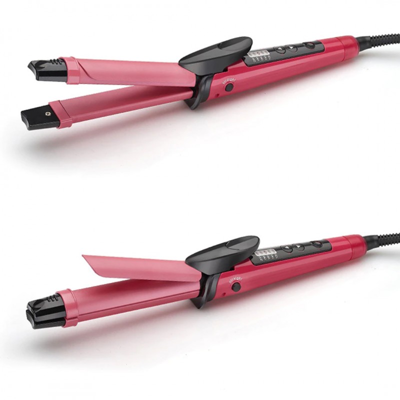 Professional Hair Curling Iron Curler curl Ceramic Hair Straightener 2 in 1