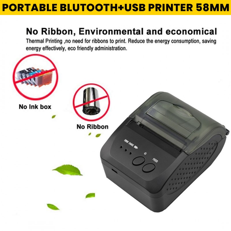 BT450M Mini Portble Bluetooth +USB Printer 58mm