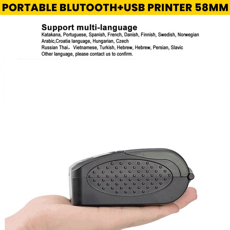 BT450M Mini Portble Bluetooth +USB Printer 58mm