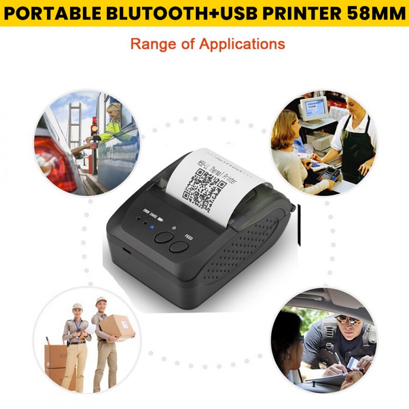 BT450M Mini Portble Bluetooth +USB Printer 58mm