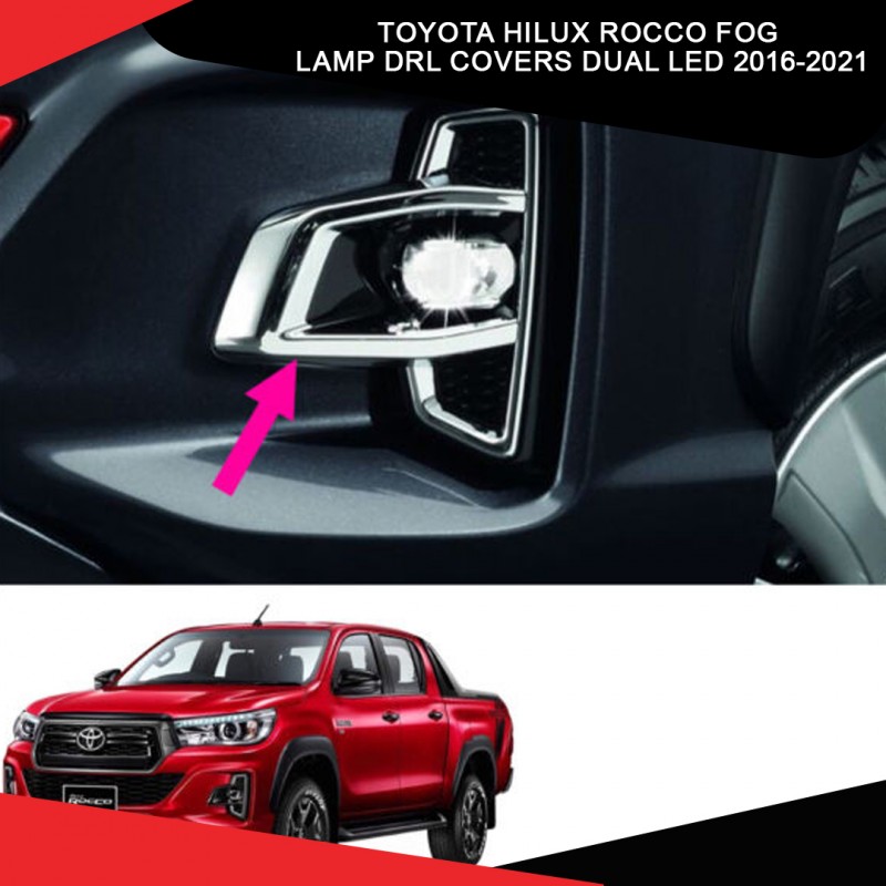 Toyota Hilux Rocco Fog Lamp Drl Covers Dual Led 2016-2021