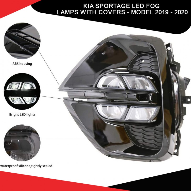 Kia Sportage Led Fog Lamps With Covers - Model 2019 - 2020