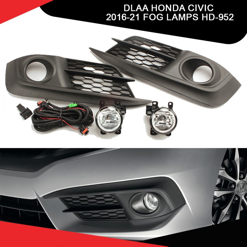 Dlaa Honda Civic 2016-21 Fog Lamps Hd-952