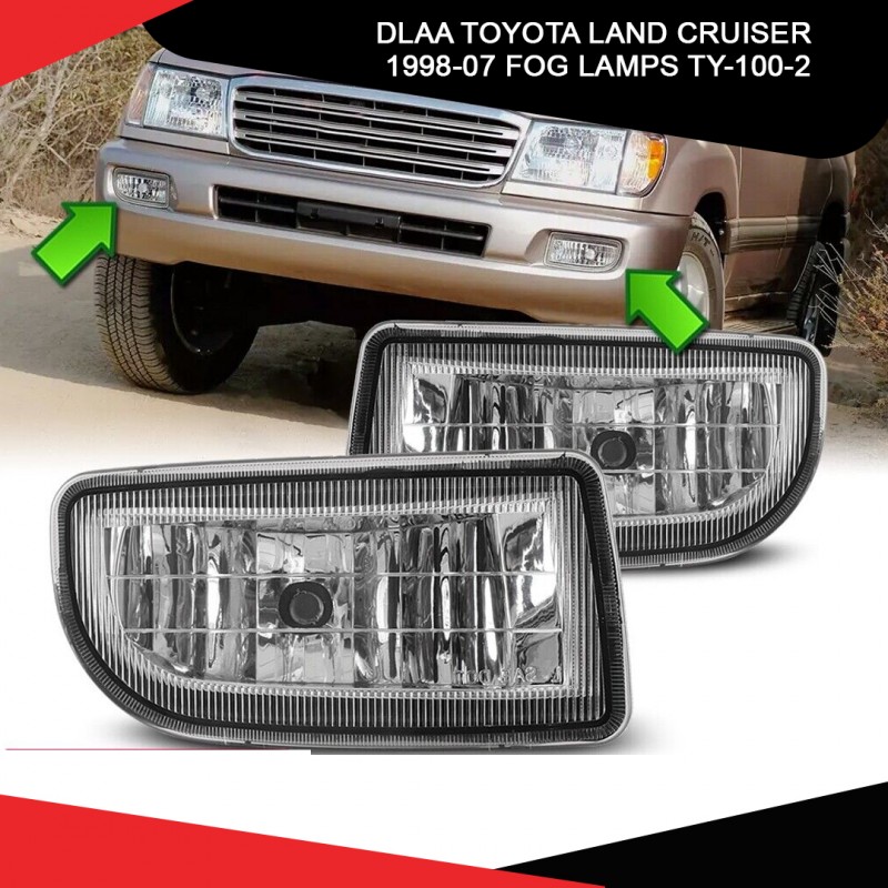 Dlaa Toyota Land Cruiser 1998-07 Fog Lamps Ty-100-2