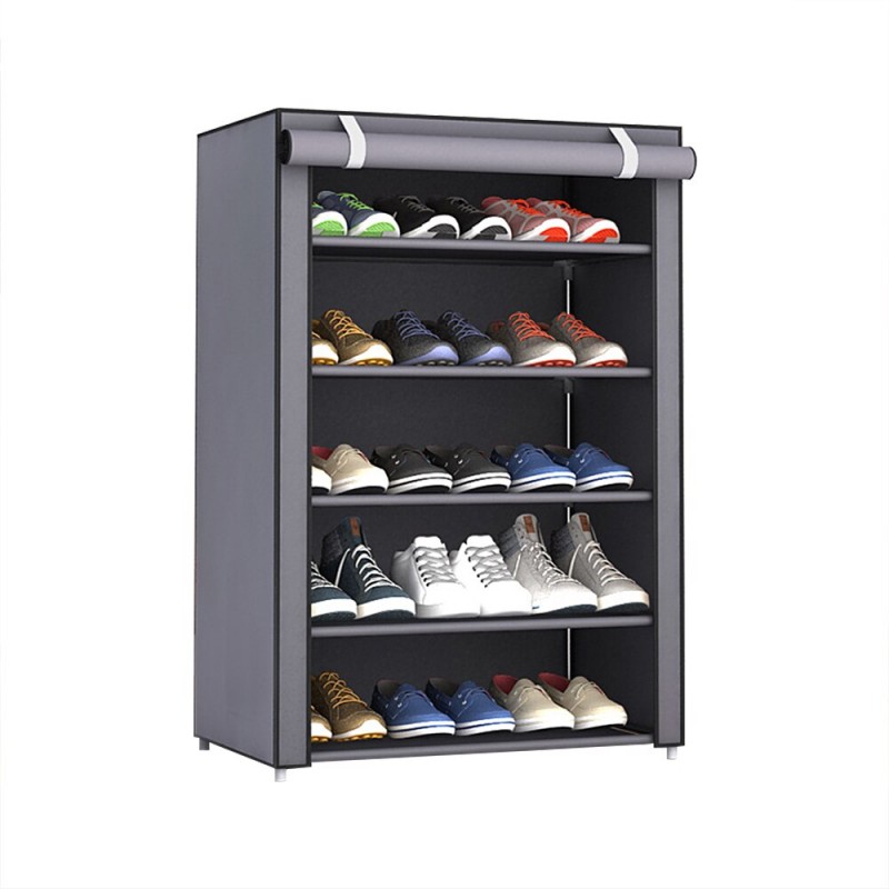 Shoe Rack With Dustproof Cover Shoe Stands 05 Layers