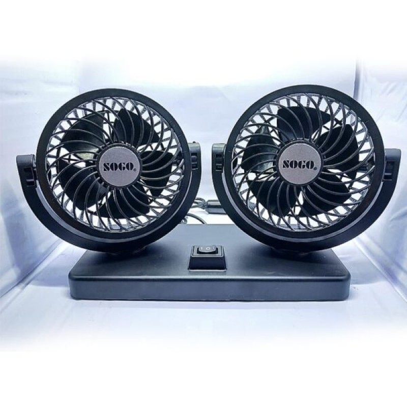 SOGO Dashboard 360 Degree Dual Head Portable Cooling Fan