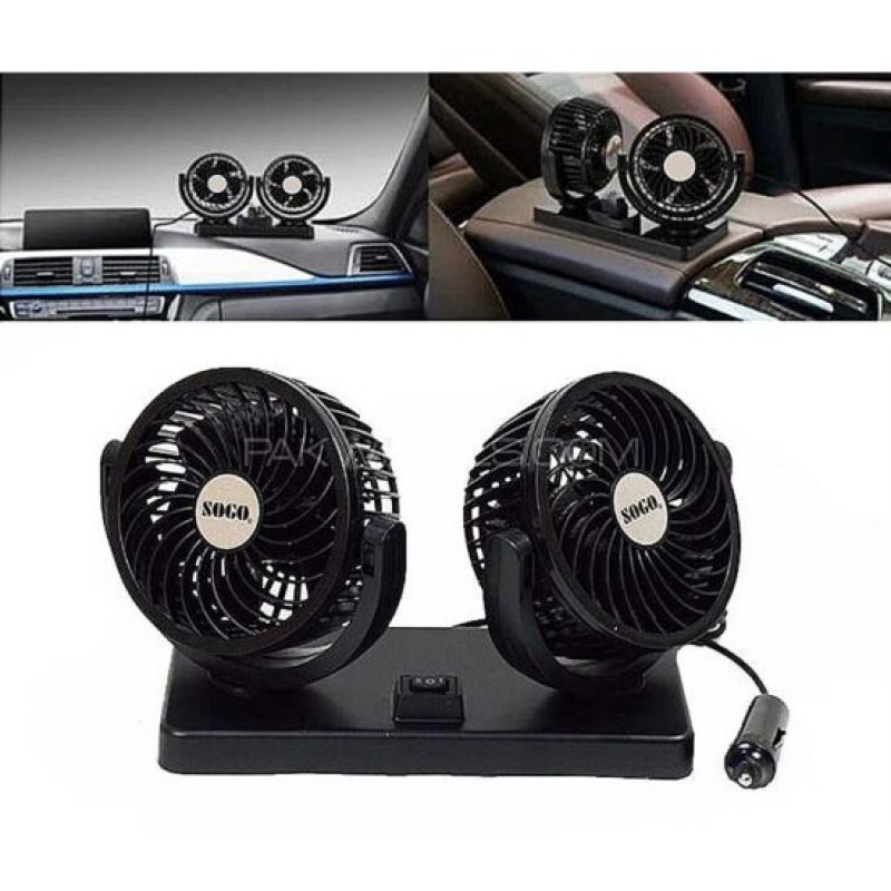 SOGO Dashboard 360 Degree Dual Head Portable Cooling Fan