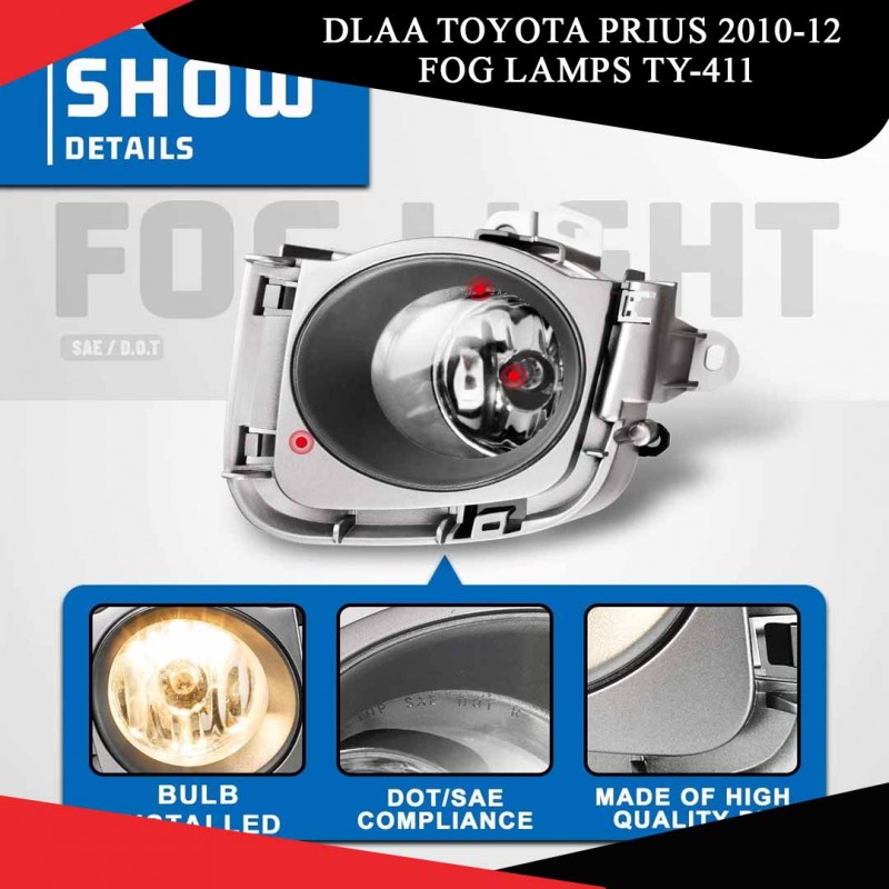Dlaa Toyota Prius 2010-12 Fog Lamps Ty-411