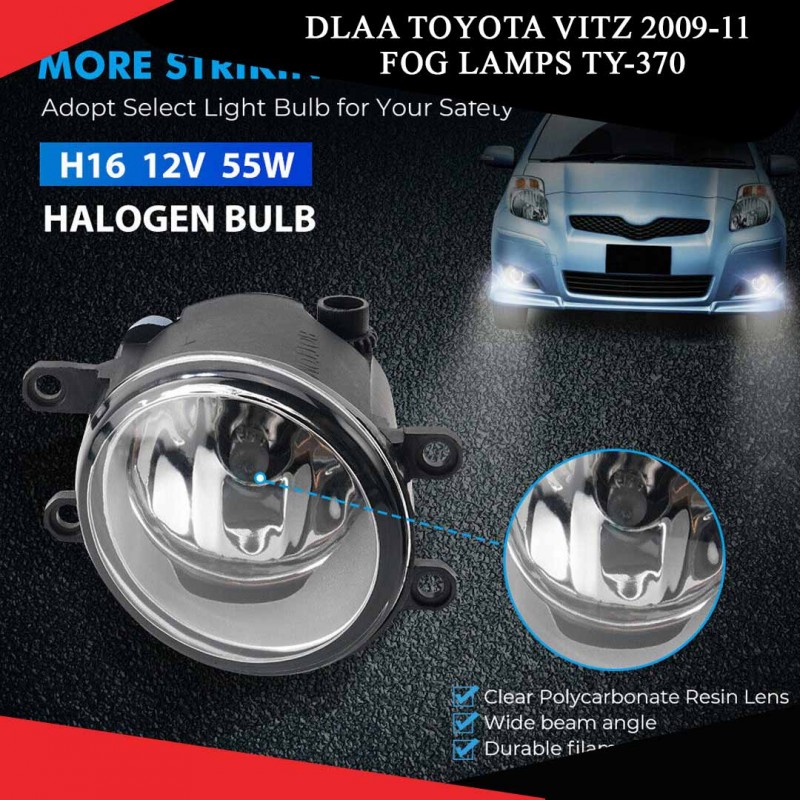 Dlaa Toyota Vitz 2009-11 Fog Lamps Ty-370