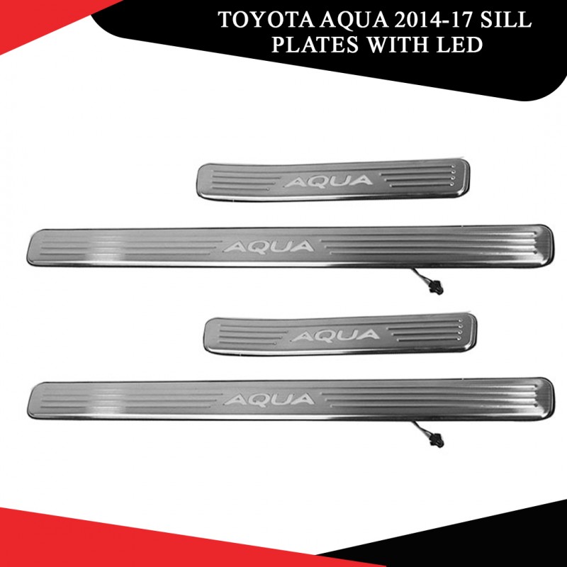 Toyota Aqua 2014-17 Sill Plates With Led