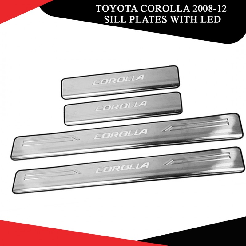 Toyota Corolla 2008-12 Sill Plates With Led