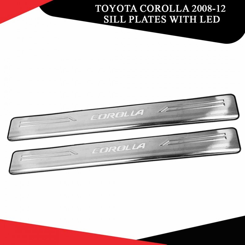 Toyota Corolla 2008-12 Sill Plates With Led