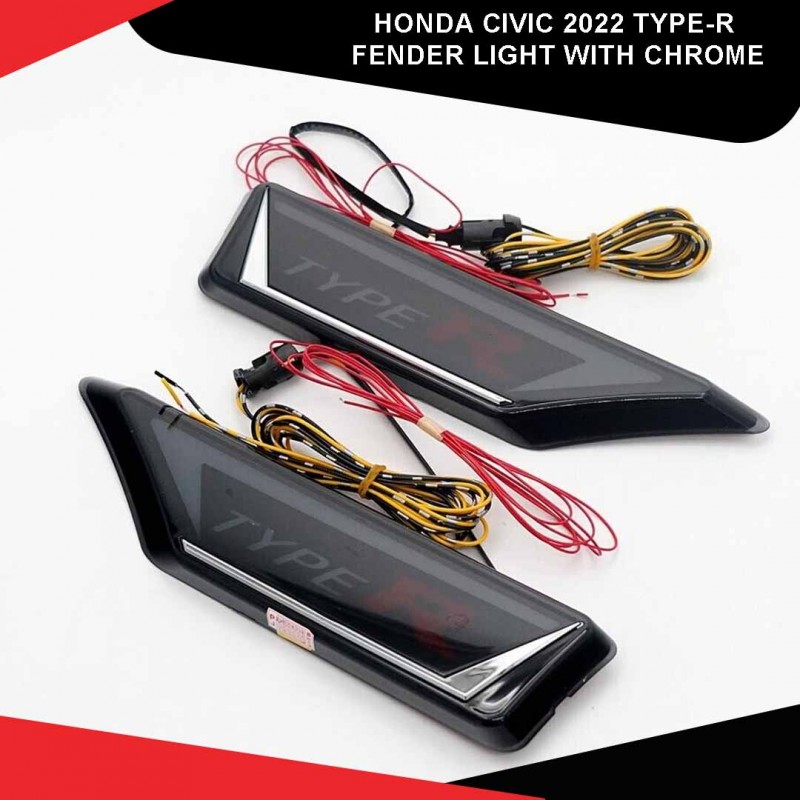 Type R Lights Honda Civic 2022 Type-R Fender Light with Chrome