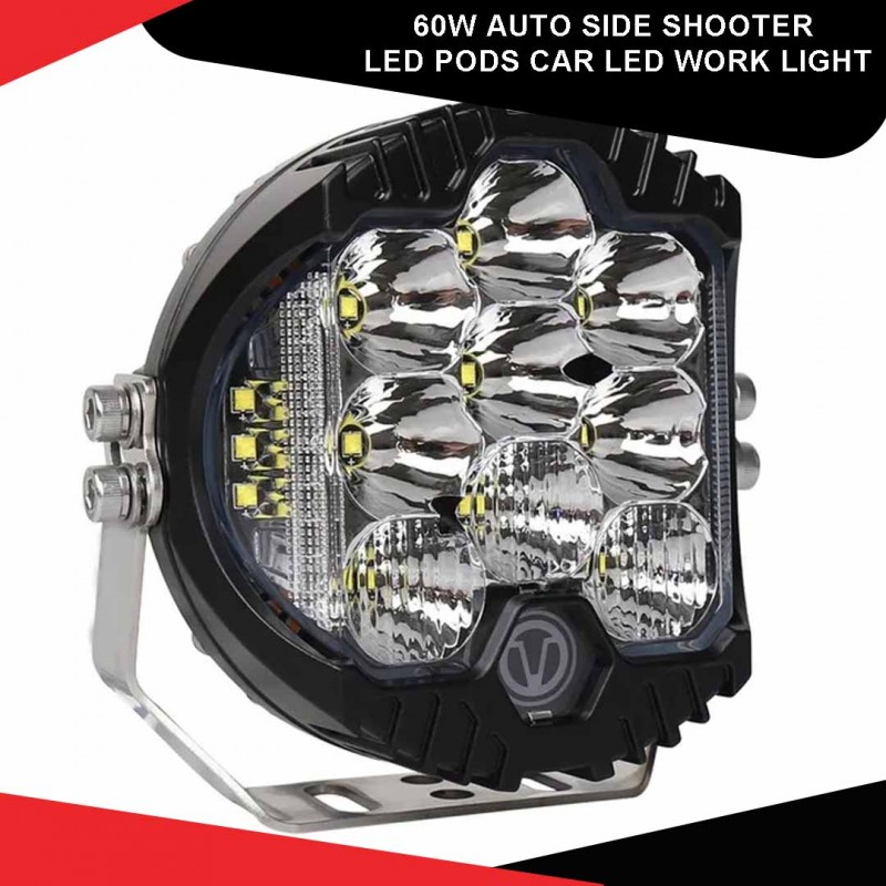60W Auto Side Shooter LED Pods Car LED Work Light.