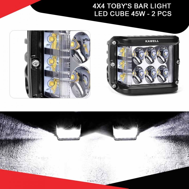 4x4 Toby's Bar Light Led Cube 45w 2 Pcs