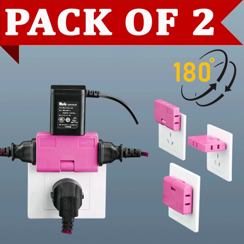 3 In 1 Rotatable Socket Converter Pack of 02