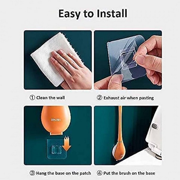 Silicone Toilet Brush with Holder Stand Brush