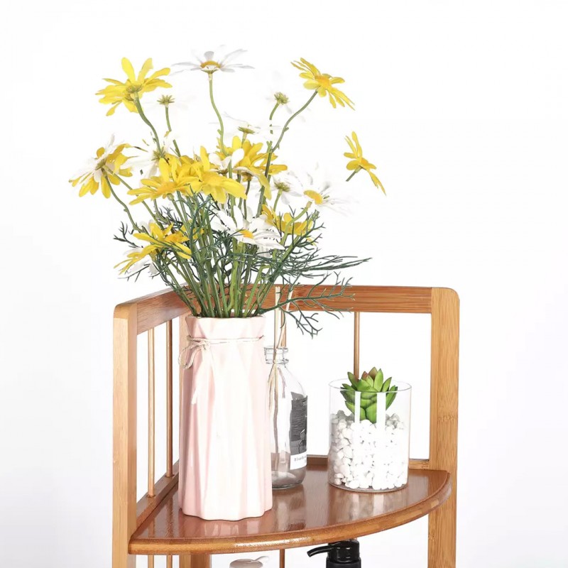 Corner Cabinet Wood Clapboard Shelf Racks 05 Tier
