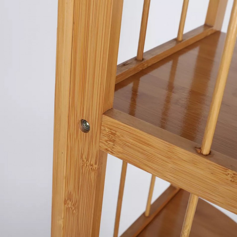 Corner Cabinet Wood Clapboard Shelf Racks 05 Tier
