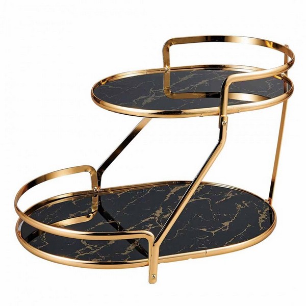 Cart Shape Bathroom Tray Metal Vanity Tray
