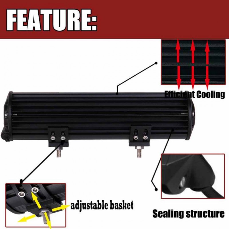 Single Color LED Light Bar Combo Waterproof Spot Lights 360W