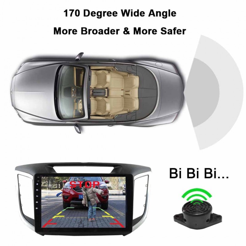 Night Vision Car Rear View Camera With Visible Parking Sensor
