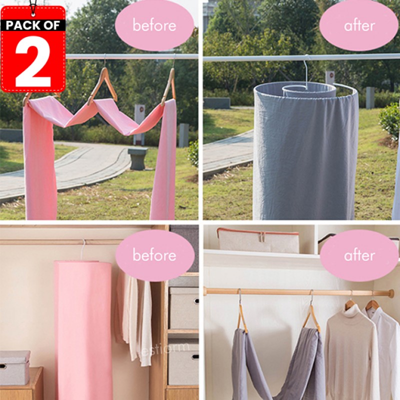 Stainless Steel Spiral Hanger Pack of 02