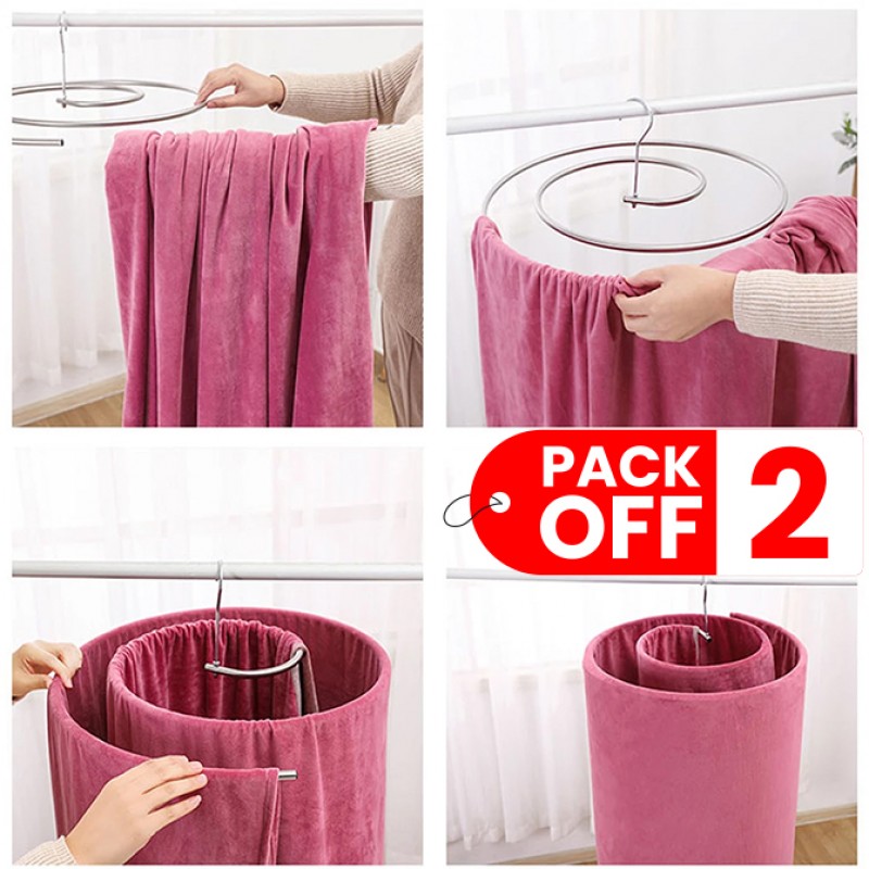 Stainless Steel Spiral Hanger Pack of 02